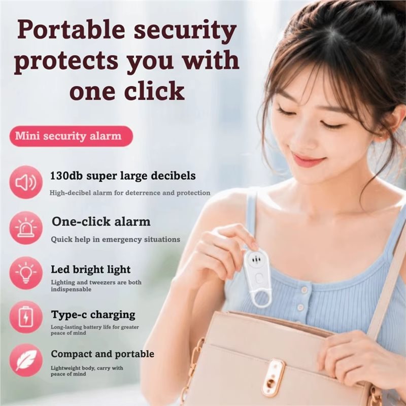 Personal Alarm Keychain - Chaveiro de Alerta de Emergência, Alarme