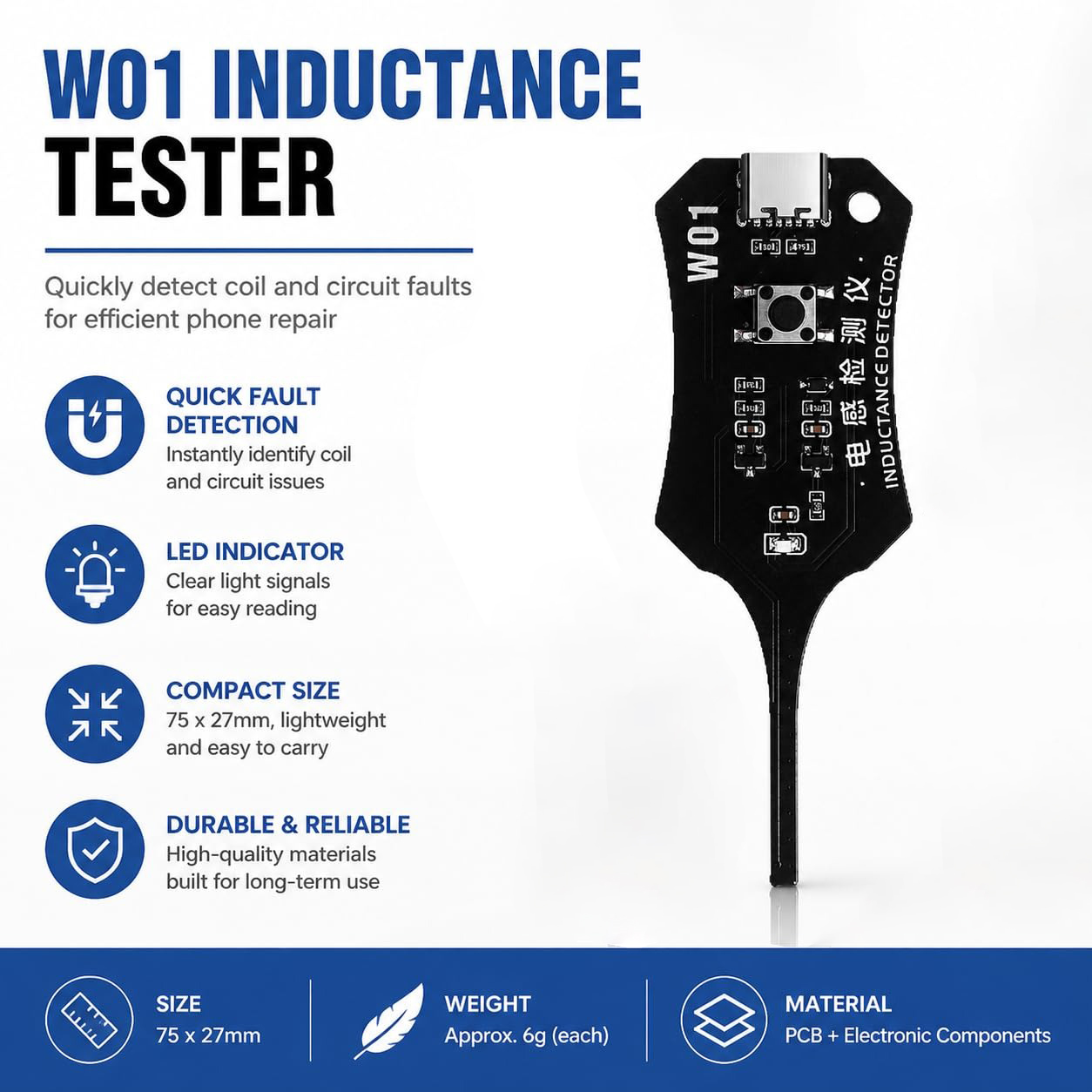Testador de Indutância Tipo C  - Co Detector Plug avaliação e preço